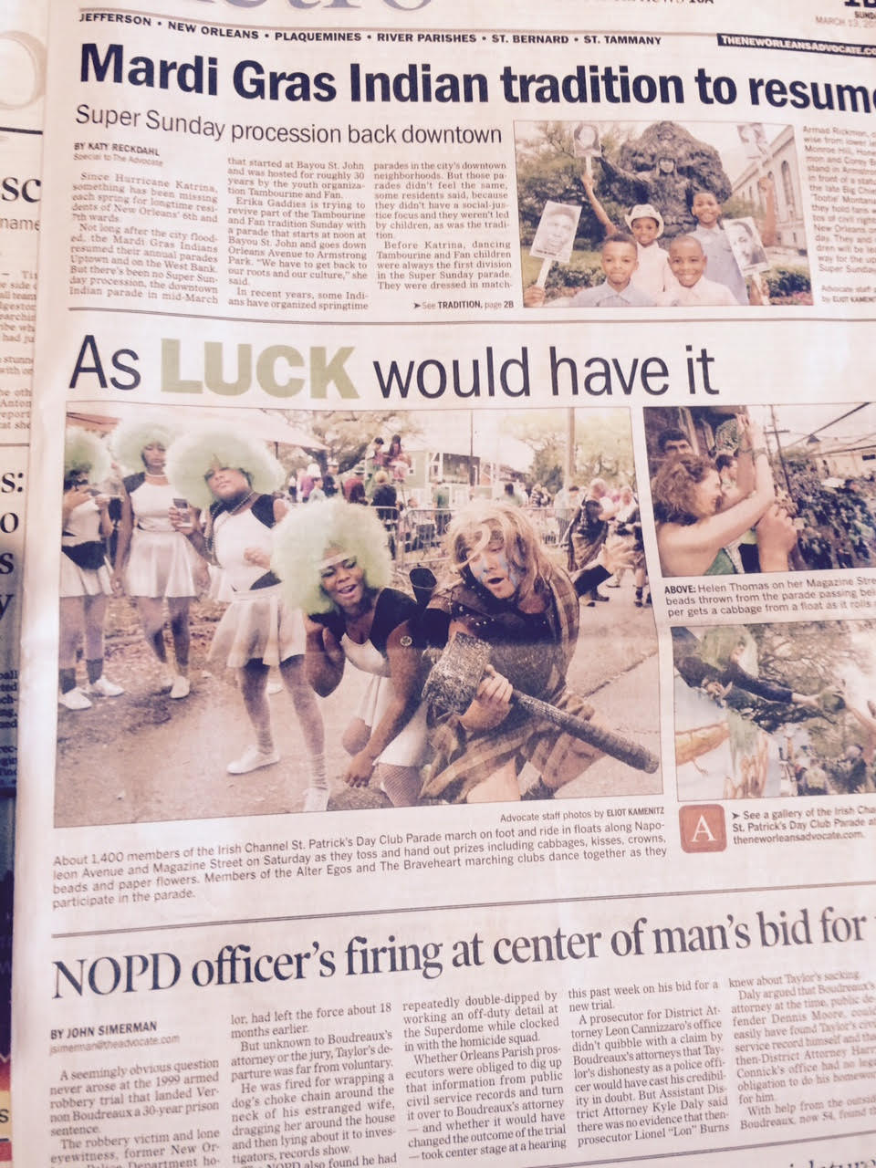 richie boutte in the newspaper